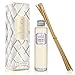 Luxe Home Lavender & Vanilla Reed Diffuser Refill Oil with Sticks | Scented Replacement Oil for Room Diffuser | Liquid Air Freshener | Includes Replacement Reeds
