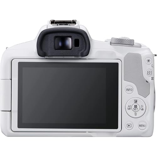 Image of Canon EOS R50 Mirrorless Camera Body Only (White) 5812C002 Bundle with Sandisk 128GB Memory Card, Deco Essentials Camera Bag and Premium Photography Protocol Ebook Digital Download Guide