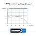 TENAVOLTS 1.5V AA Lithium Rechargeable Battery, 1.8h Fast Charge, USB Charger, Constant Output at 1.5V, 2775 mWh, 4 Count with Charger