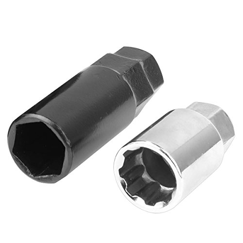 Image of DNA Motoring LN-ZTL-9017-15-CH 16Pcs M12 x 1.5 Open End Aluminum Wheel Lug Nuts w /Lock Nut + Key + Extension Adapter, 25mm OD /45mm H (Chrome)