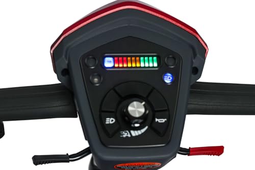 EV Rider Transport 4M Manual Fold Mobility Scooter - Sturdy 4 Wheel Design - Airline and Cruise Ship Approved - Armrests Not Included - 55 LBS. Total (Rose Gold)