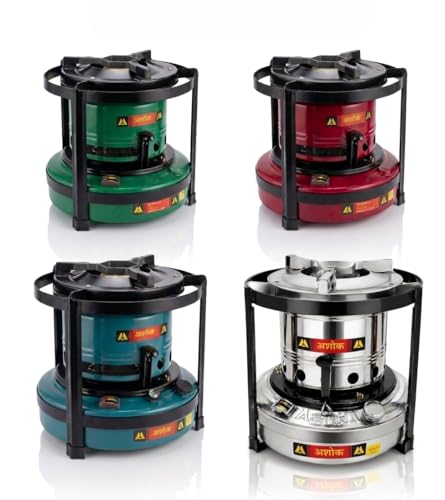 Ashok 10-Wick Kerosene/Diesel Wick Stove | Heavy-Duty 3 Litre Tank Cooking Stove | High Flame Output & Fuel Efficient Bhatti for Home & Outdoor Use | Assorted colour - Image 2