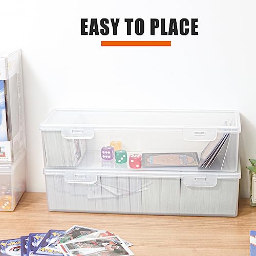 600 Count Plastic Trading Card Storage Box, Gaming Cards Case, Game Card Box 1 Pack - Thumbnail 5