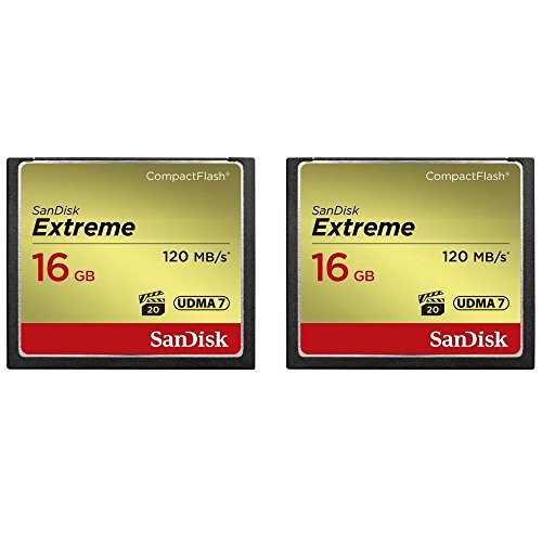 SanDisk 16GB Extreme CF Card 2-Pack (SDCFXS2-016G-X46)