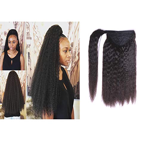 Promotion Clip in Kinky Curly Remy Human Hair Extensions for Black Women (18 INCH, PN KS #1B)