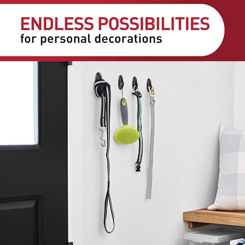 Image of Command Medium Black Designer Hooks, 9 Hooks, 12 Strips