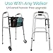 Vive Walker Wheels, Ski Glides, Accessories Covers for Seniors (6 PCS), Replacement Feet Parts Ball Set for Folding Medical Roller Safety- Front, Back Stability 5