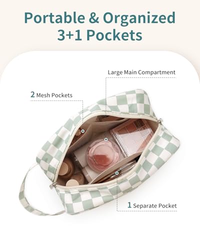 Image of Narwey Travel Toiletry Bag for Women, Makeup Cosmetic Organizer Bag