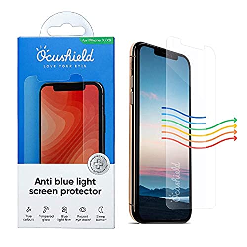 Image of Ocushield Anti Blue Light Tempered Glass Screen Protector of iPhone XR & iPhone 11 (6.1 inch) - Blocks Blue Light, Prevents Eye Strain & Helps You Sleep Better, 9H Hardness & Case Friendly