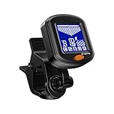 Aumotop Clamp/Holder-on Tuner Mini Dispositivo de Afinación Portátil para Guitarra bajo Ukelele, Herramienta Perfecta para Músicos y Estudiantes de Música, Clamp/Holder Giratorio Doble