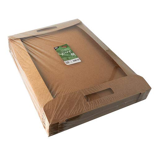 10 Tragetabletts, Pappe pure 4,5 cm x 54,4 cm x 36,6 cm braun 100% Fair