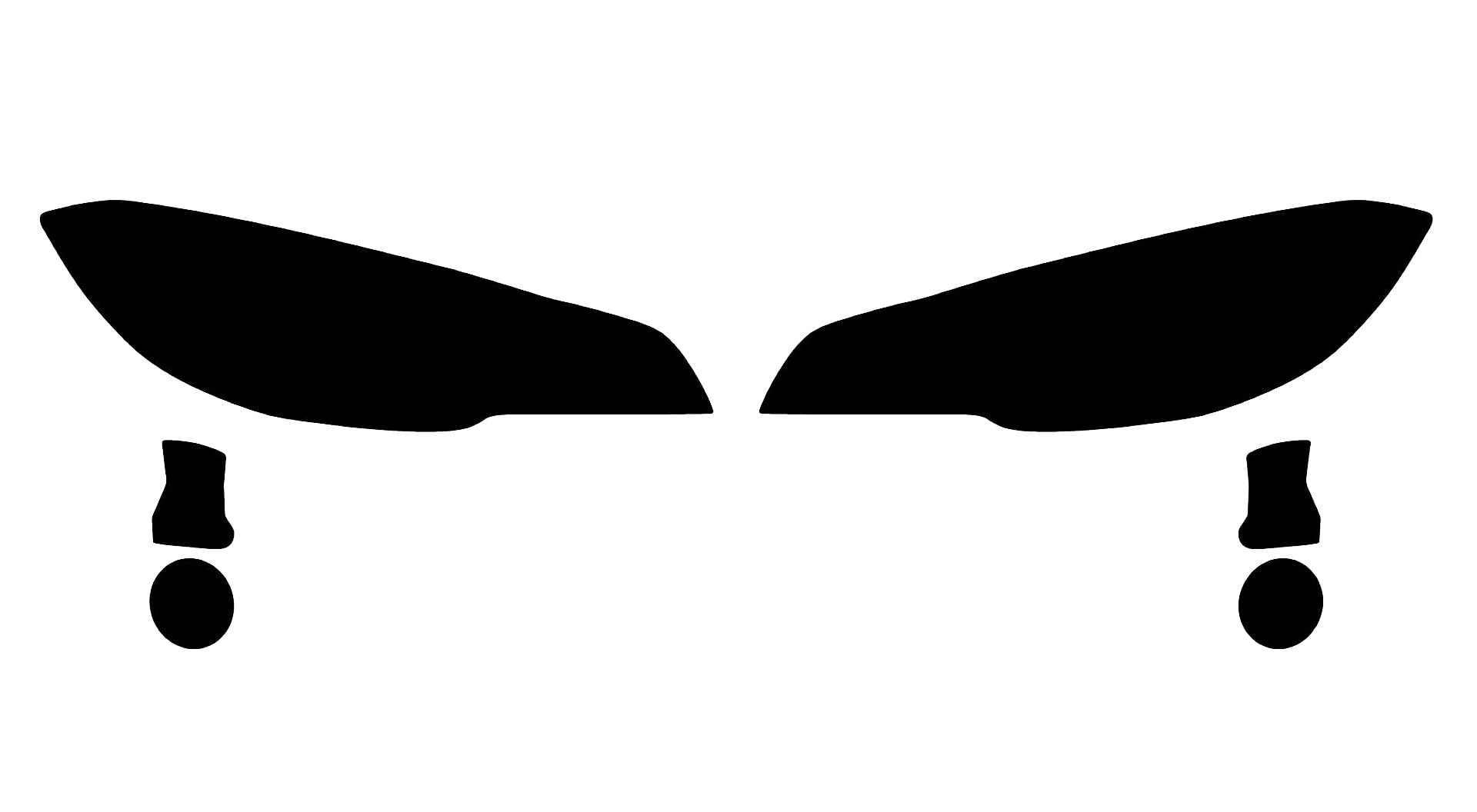 Rvinyl Headlight Tint Covers Compatible with Subaru Impreza 2015-2021 (WRX/STi) - Blackout Smoke