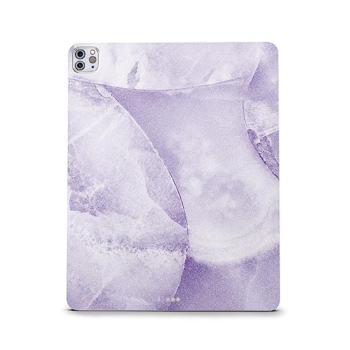 Image of MightySkins Carbon Fiber Skin Compatible with Apple iPad Pro 12.9 inch M2 6th Gen (2022) Full Wrap Kit - Round Amethyst | Protective Durable Textured Carbon Fiber Finish | Easy to Apply | Made in The USA