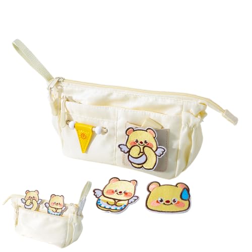 Generisch Lindo estuche para lápices - Lindo oso de gran capacidad, varios compartimentos, organizador de lápices, estuche para la escuela, para marcadores, gomas de borrar, reglas, suministros