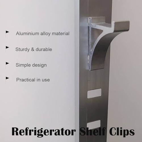 12 Pcs Refrigerator Shelf Clips Silver Fridge Cooler Shelf Support Replacement Freezer Shelf Clip for Refrigerator Cooler Freezer Fridge Shelves Kitchen