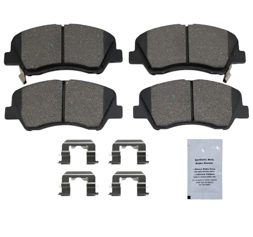 Image of HUSCH D1593 Front Ceramic Brake Pads Kit Fit For Hyundai Accent 2012-2017, For Kia Rio 2012-2017