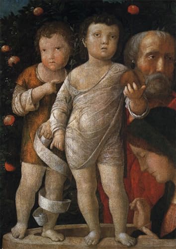 Affiche Toile la Sainte Famille avec St Andrea Mantegna Décoration 60x90