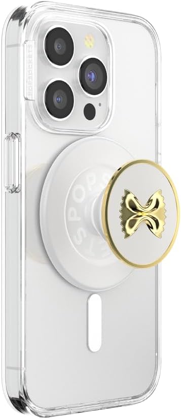 PopSockets Round Phone Grip Compatible with MagSafe, Adapter Ring Included, Phone Holder, Wireless Charging Compatible - Pasta