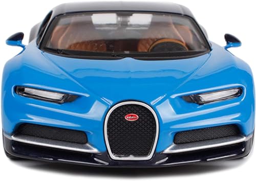 Bugatti Chiron Modelo Diecast Azul y Azul Oscuro 1:24 miniatura 4