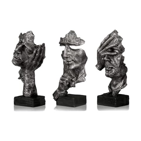 Marimor Statuen und Skulpturen 3 Stück Skulpturen Deko modern Statue und Skulptur Deko Dekofigur .Deko Skulptur und Büste Cover
