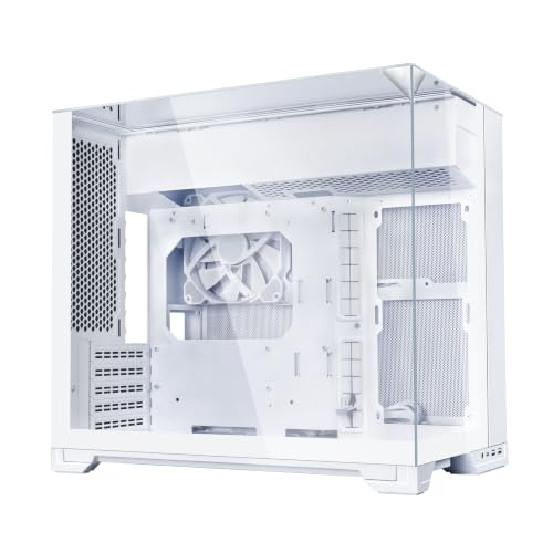 Image of Lian Li O11 Vision-M mATX PC Case, 1 x 140mm Fan, High-Airflow, White | 410mm GPU | Second Chamber AIO Design | Triple Tempered Glass Panels | Supports 360mm AIO & ATX PSUs (O11VMW)