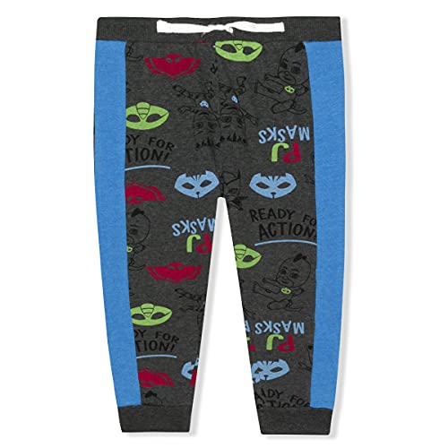 PJ Masks Catboy, Gecko and Owlette 2 Pack Jogger Sweatpants Set for Toddlers and Little Boys – Red or Blue2