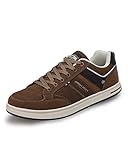 ARRIGO BELLO Sneakers for Men Casual Shoes Low Top Comfortable Walking Shoes(Brown, Size_10.5)