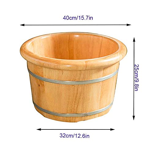 Cuenca para pies de madera natural, roble, con tapa miniatura 6