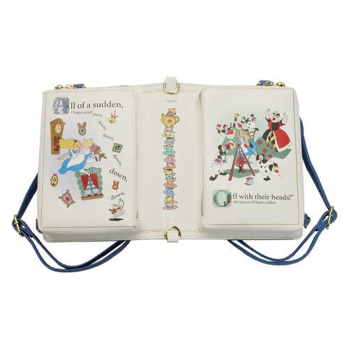 Loungefly Disney Alice In Wonderland Classic Book Convertible Womens Double Strap Shoulder Bag Purse #TOP3