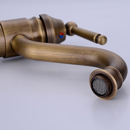 Grifo de cuenca en cobre macizo con sistema monomando premium 2