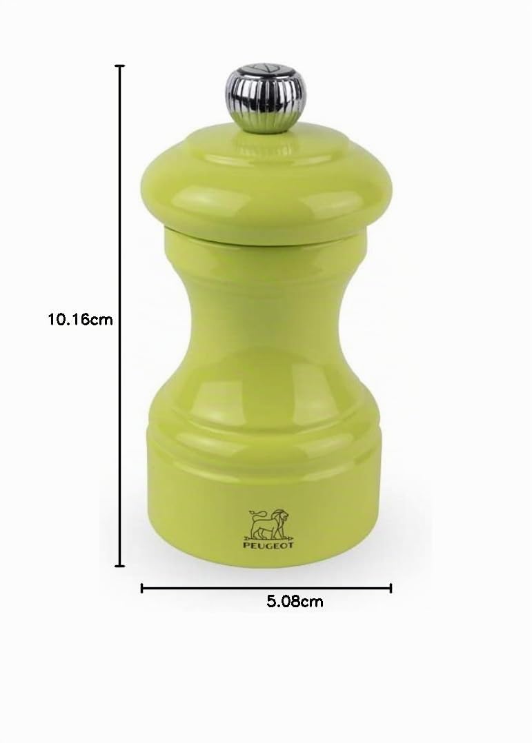 PEUGEOT - Macinapepe Bistro 10 cm - Sistema di macinatura classico - Realizzato in legno certificato PEFC - Meccanismo garantito a vita - Made in France - Colore pistacchio