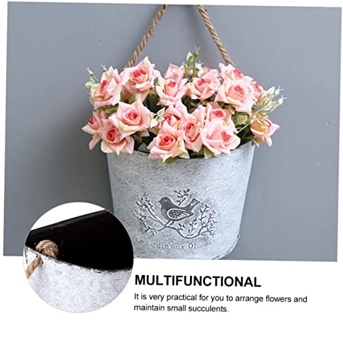 GANAZONO Vaso De Flores De Estanho Meio Redondo Para Montagem Parede Cabideiro Para Decoração De Cas