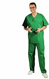 ca. 180g/m² OP-Hose - Damen und Herren Hose mit Rundumgummizug - in vielen Farben, Grün - I (D=38/40 - H=44/46)
