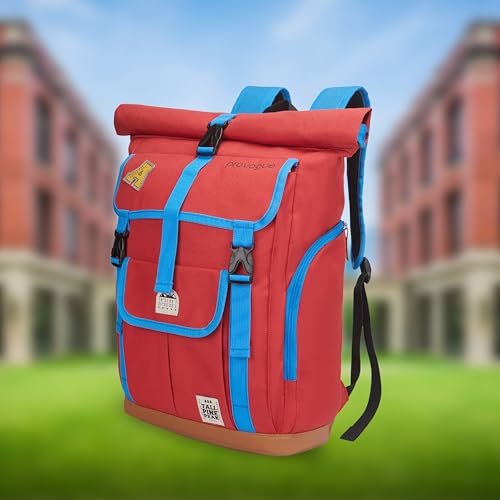 Image of Provogue Dravik 35 litres everyday roll-top laptop backpack with 15.6 inch laptop compartment for men and women, stylish contemporary daily use college, office and outdoor bag