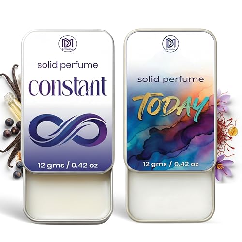 Image of Dr.Mashur Solid Perfume |Today&Constant Alcohol Free Wax Perfume Balm, Long Lasting | Pocket Tin 12g, Pack Of 2| Non Greasy Smooth Glide, Travel Friendly Men And Women