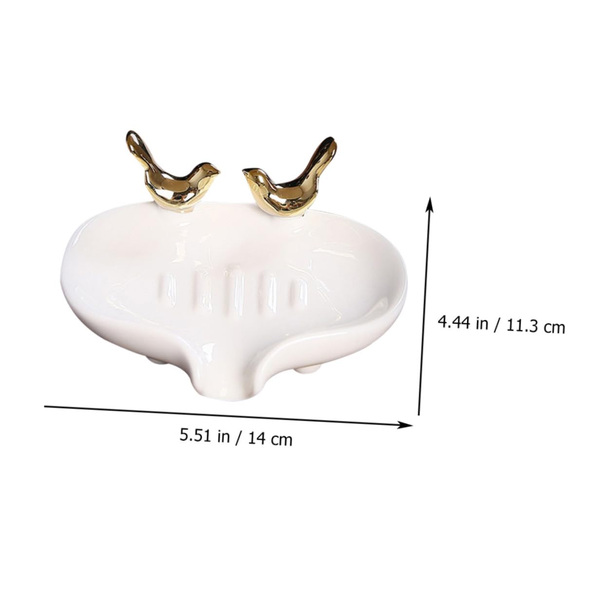 WOONEKY 1pieza Jabonera De Cerámica Elegante para Baño Soporte De Jabón Drenaje Natural Diseño Moderno Necesidad De Taladro