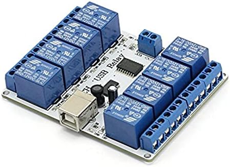 SainSmart USB Eight Channel Relay Board for Automation - 12 V