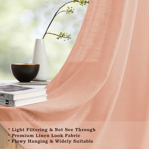 Image of HOMEMONDE Sheer Curtains for Living Room, Bed Room - Transparent Curtain Home Decor