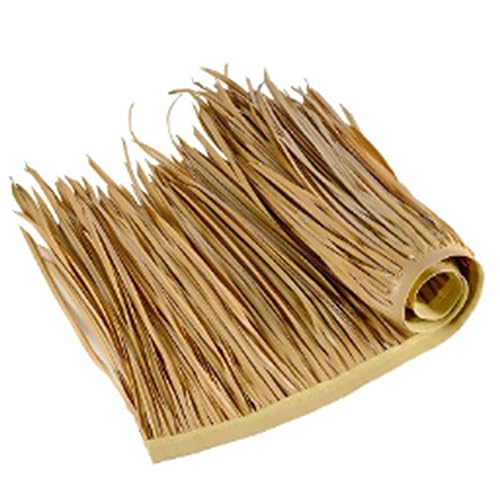 BGFAVCV DIY Straw Roof Rug Decor Grass Mat Plastic Palm Thatch Roll Deck Decor Decorative Straw Roof Panels Plastic Vegetation