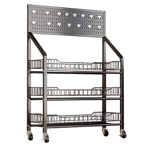 Facile da montare ed estetica moderna: semplice montaggio senza bulloni con istruzioni chiare (strumenti inclusi). L'elegante finitura nera completa qualsiasi arredamento aggiungendo un tocco contemporaneo a cucine negozi o aree soggiorno. Il design compatto si adatta a spazi ristretti senza sacrificare la funzionalità.