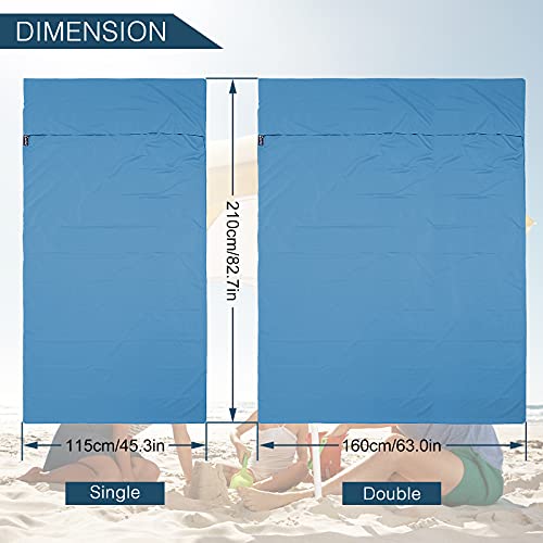 Sleeping Bag Liner And Camping Sheet, Sleeping Sack & Sheets For Backpacking, Lightweight Single Sleep Sack, Comfortable Sleep Liners For Outdoor Travel Hiking Hotels Picnics(Single,Blue) #TOP5