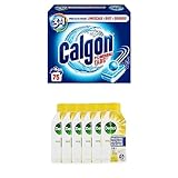 Calgon 4-in-1 Washing Machine Cleaner and Water Softener Tablets, 75 Count + Dettol Washing Machine Cleaner Lemon Breeze, Pack of 6 x 250 ml, Removes Limescale, Residue, Dirt, Odours & Rust