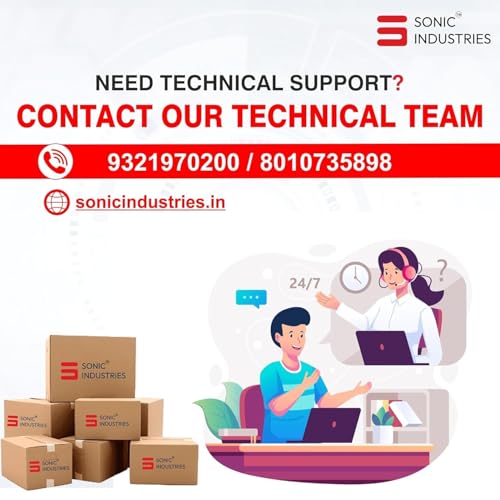 Image of SONIC INDUSTRIES Handheld Inkjet Coding Printer - Portable Batch, MRP, Expiry Date & QR Code Printing Machine with Fast-Dry Ink | Industrial Marking Gun with Aluminium Carry Case