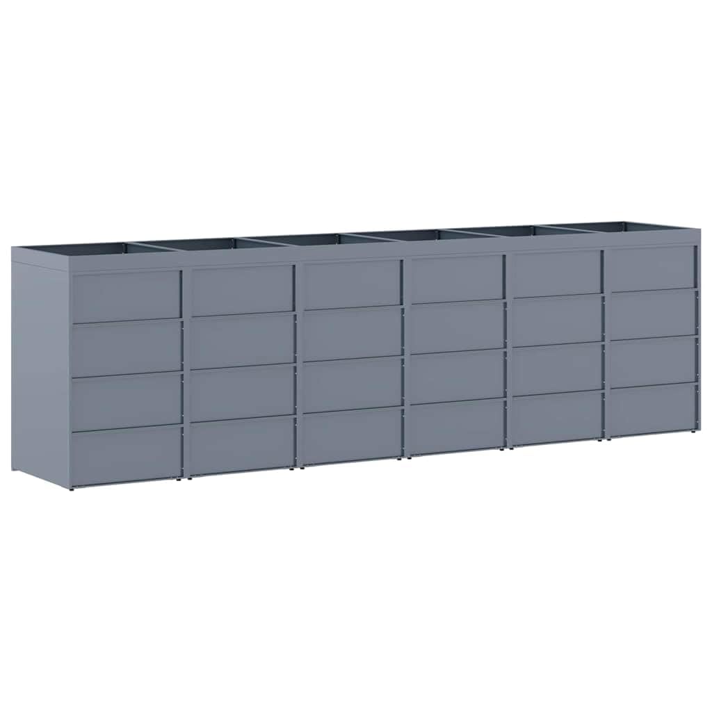 Genérico Almacenamiento de Cubos Wheelie para 6 Cubos Gris Claro,Casa y jardín,Productos del hogar,Accesorios para contenedores de residuos,Soportes para contenedores de residuos-3394752