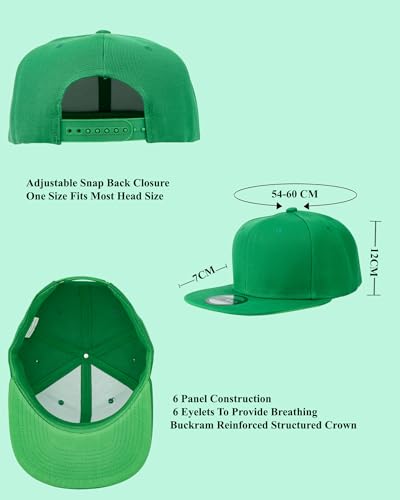 Image of Gelante Plain Blank Flat Brim Adjustable Snapback Baseball Caps Wholesale LOT 12 Pack