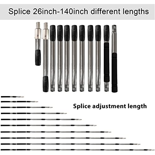 Greeily Extension Pole 3 To 10 Feet Multi-Purpose Telescopic Rod; Spider Brush And Pole Outdoor, Spray Paint Roller, Cleaning Extension Pole And Chandelier Replacement, Etc. (3Feet-10Feet) #TOP1