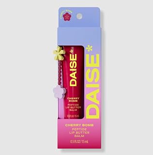 Peptide Lip Butter Balm – Cherry Bomb, Hydrating & Nourishing Lip Treatment with Peptides, Lightly Tinted Moisturizing Lip Balm, Smooth Glossy Finish, 15 mL
