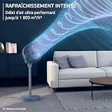 Rowenta Turbo Swift Silence QV5041F0 Wentylator stojący, intensywny chłód w ekstremalnej ciszy, wielokierunkowa oscylacja, 30 m3/min + 18 prędkości