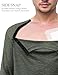 Chemo Port Shirts for Men Women Long Sleeve Post Shoulder Surgery Recovery Shirts Snap Off Chemotherapy Clothing Unisex (US, Alpha, X-Large, Regular, Regular, Green)