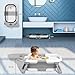 TPN Collapsible Baby Bathtub, Baby Bath Tub with Soft Cushion & Real-Time Thermometer, Baby Bathtub Infant to Toddler Tub (0-36 Months), Portable Newborn Travel Bath Tub